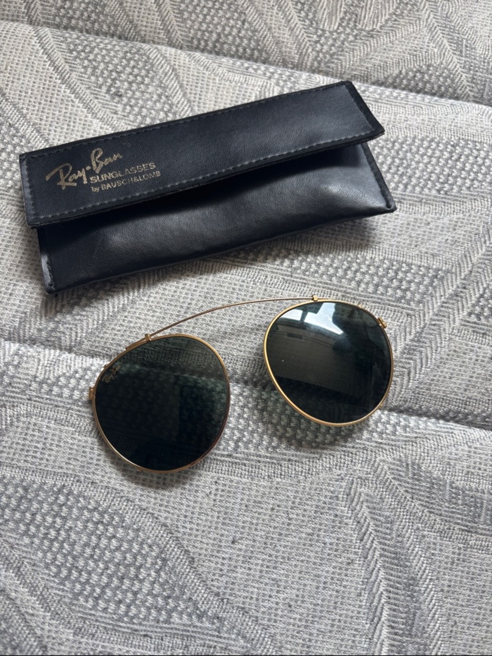 Ray-Ban Gold Frame clip on Sunglasses attachment